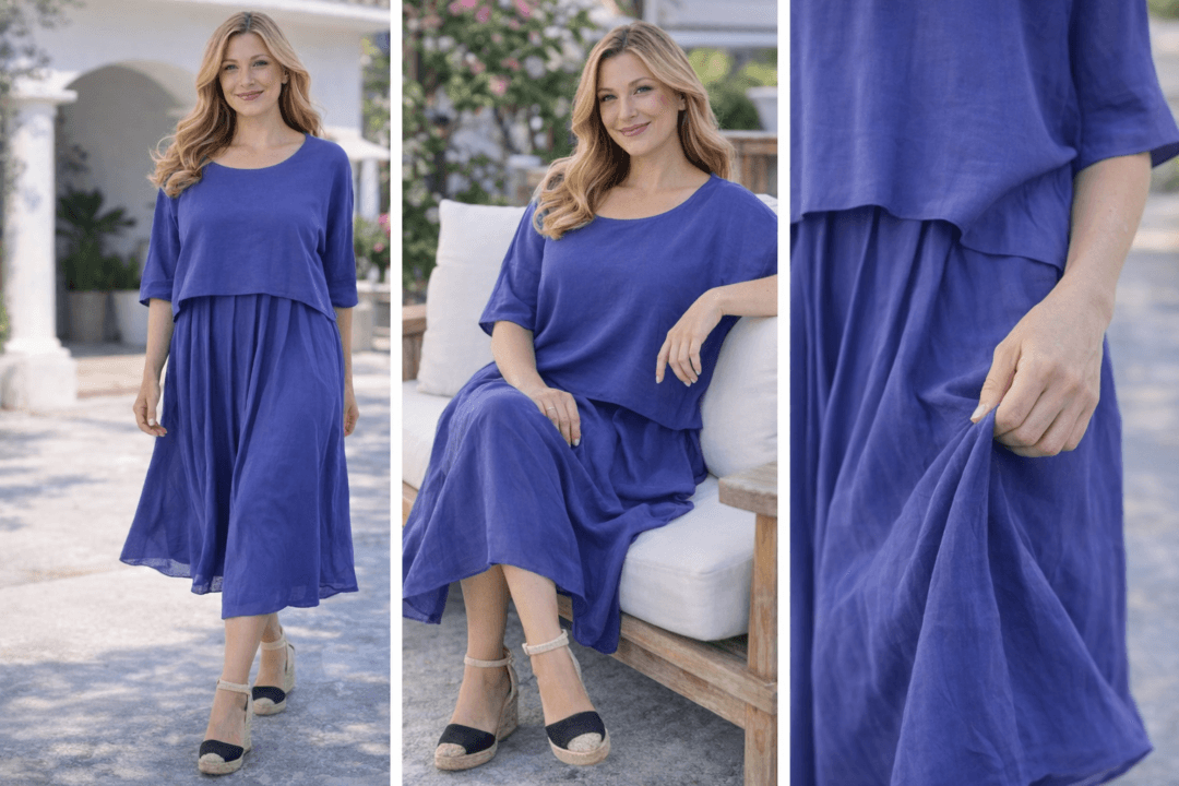 Alternative view of İtalyan İkili Elbise Mor