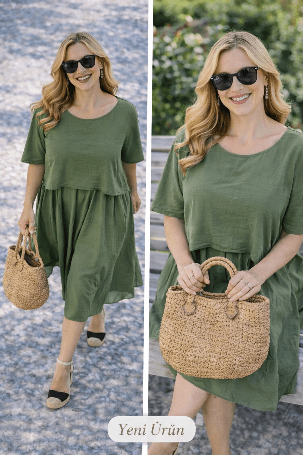 Alternative view of İtalyan İkili Elbise Yeşil